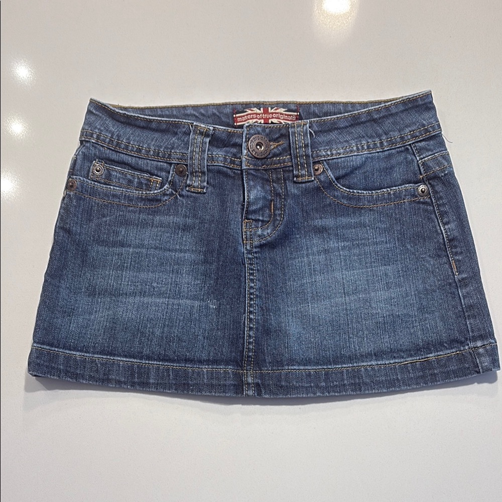 Makers of True Originals Denim Mini Skirt - Blue